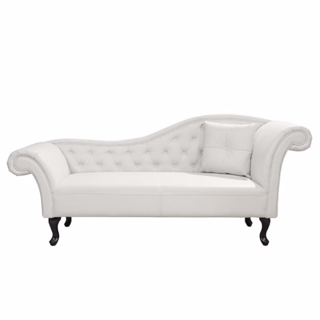 ΑΝΑΚΛΙΝΔΡΟ T.CHESTERFIELD NIOVI HM3008.02 PU ΛΕΥΚΟ-ΜΑΥΡΑ ΠΟΔΙΑ(ΔΕΞΙ)190x61x84Yεκ