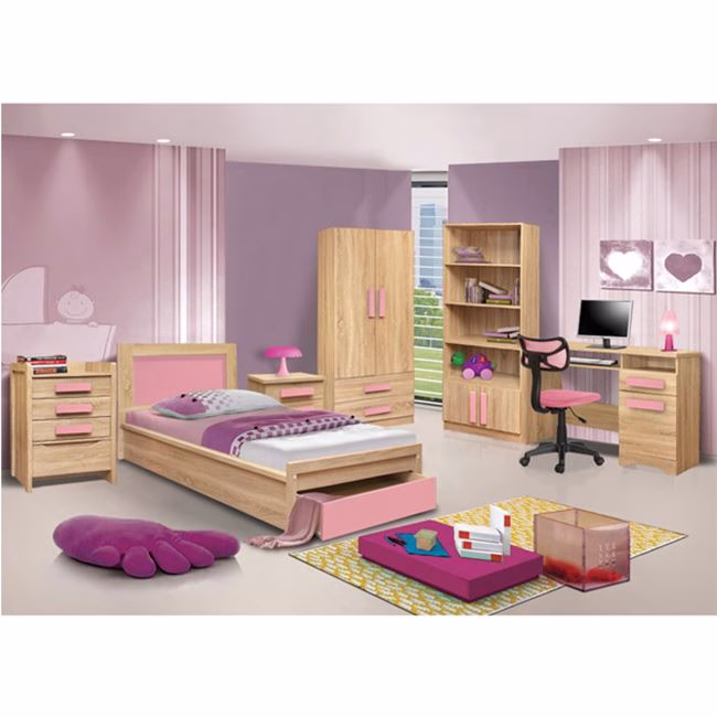 ΒΙΒΛΙΟΘΗΚΗ PLAYROOM SONAMA-ΡΟΖ HM10146.03 80X35X180εκ. - Image 4
