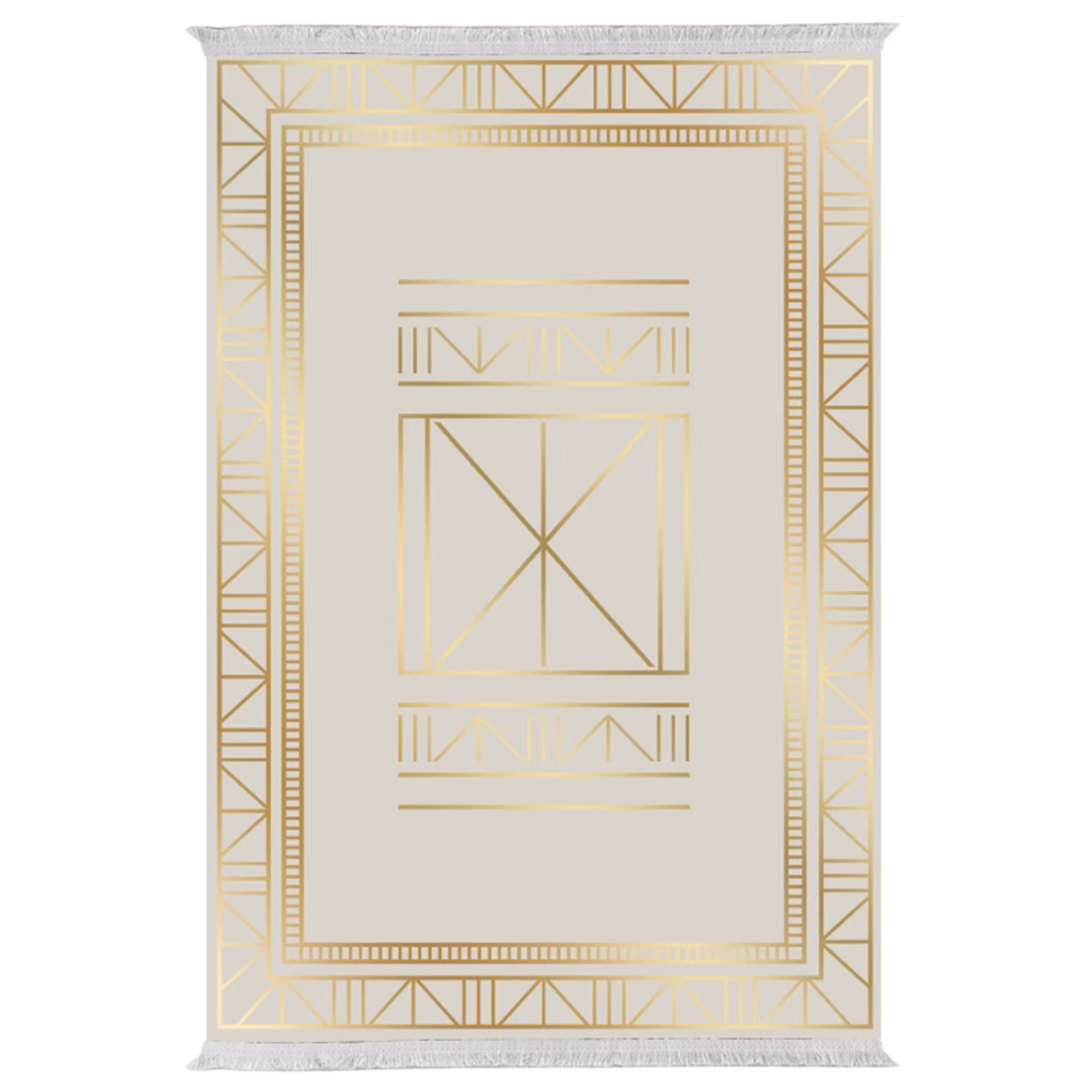 ΧΑΛΙ ΣΑΛΟΝΙΟΥ ΜΕ ΚΡΟΣΙΑ JOSIANE ΜΠΕΖ ΧΡΥΣΟ HM7675.34 160X230εκ.