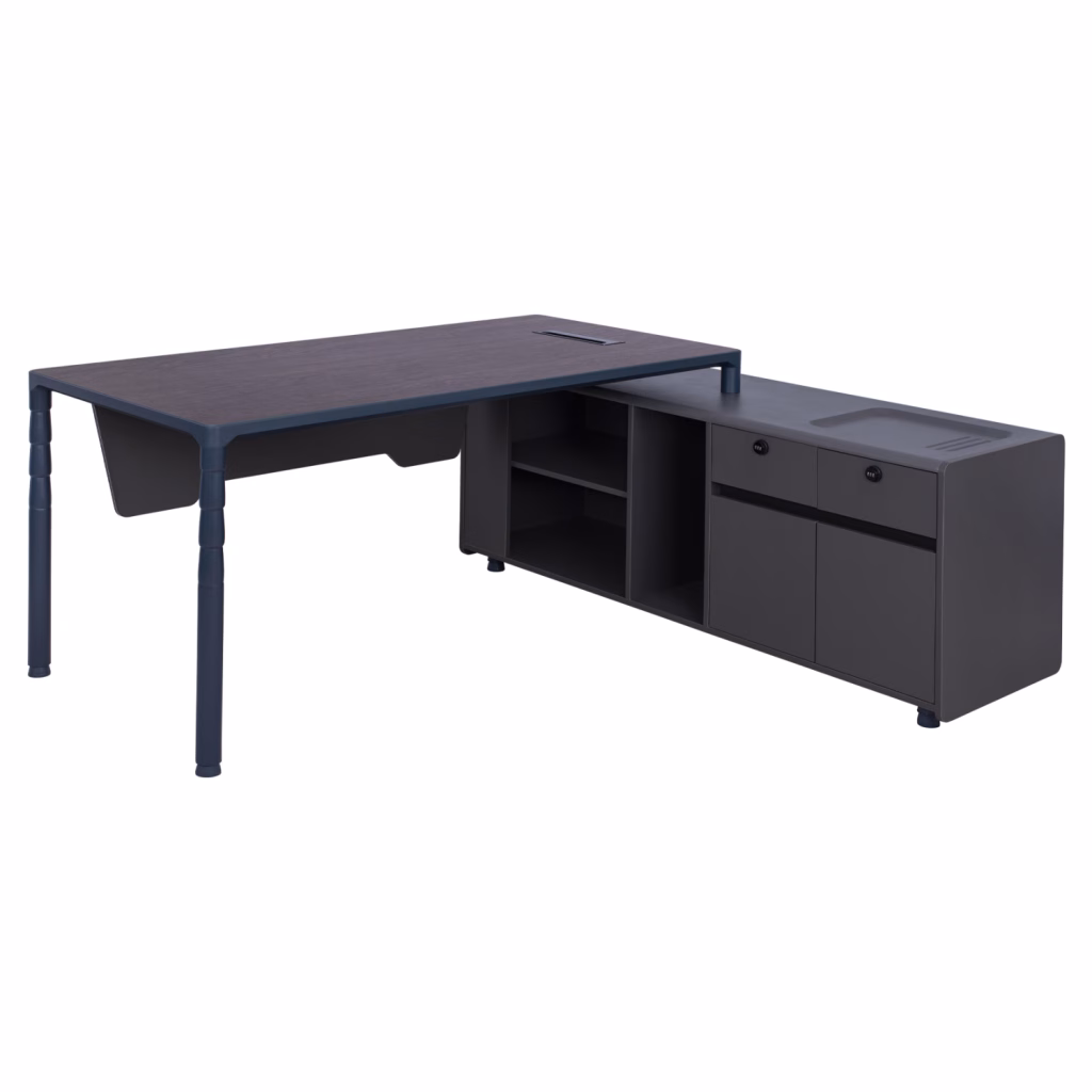 ΕΠΑΓΓΕΛΜΑΤΙΚΟ ΓΡΑΦΕΙΟ LYANNA ΔΕΞΙΑ ΓΩΝΙΑ HM2093R ΣΕ ΓΚΡΙ & ΒΕΓΓΕ ΑΠΟΧΡΩΣΗ 183X160X76Υεκ.