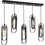 ΦΩΤΙΣΤΙΚΟ ΟΡΟΦΗΣ ΠΟΛΥΦΩΤΟ ΜΕΤΑΛΛΙΚΟ ΜΑΥΡΟ ΧΡΥΣΟ HM7545.01 80x80 εκ.