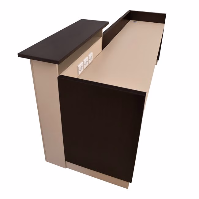 ΓΡΑΦΕΙΟ ΥΠΟΔΟΧΗΣ DALTON HM2068.01 ΜΕΛΑΜΙΝΗ ΣΕ WENGE-ΜΠΕΖ 240x80x106Υεκ. - Image 6