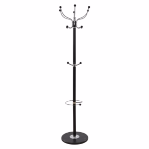 ΚΑΛΟΓΕΡΟΣ ΜΕΤΑΛΛΙΚΟΣ JUDE HM0040.01 ΠΕΡΙΣΤΡΕΦΟΜΕΝΟΣ ΜΑΥΡΟΣ ΜΕ ΜΑΡΜΑΡΟ Φ 37xΥ176 εκ.