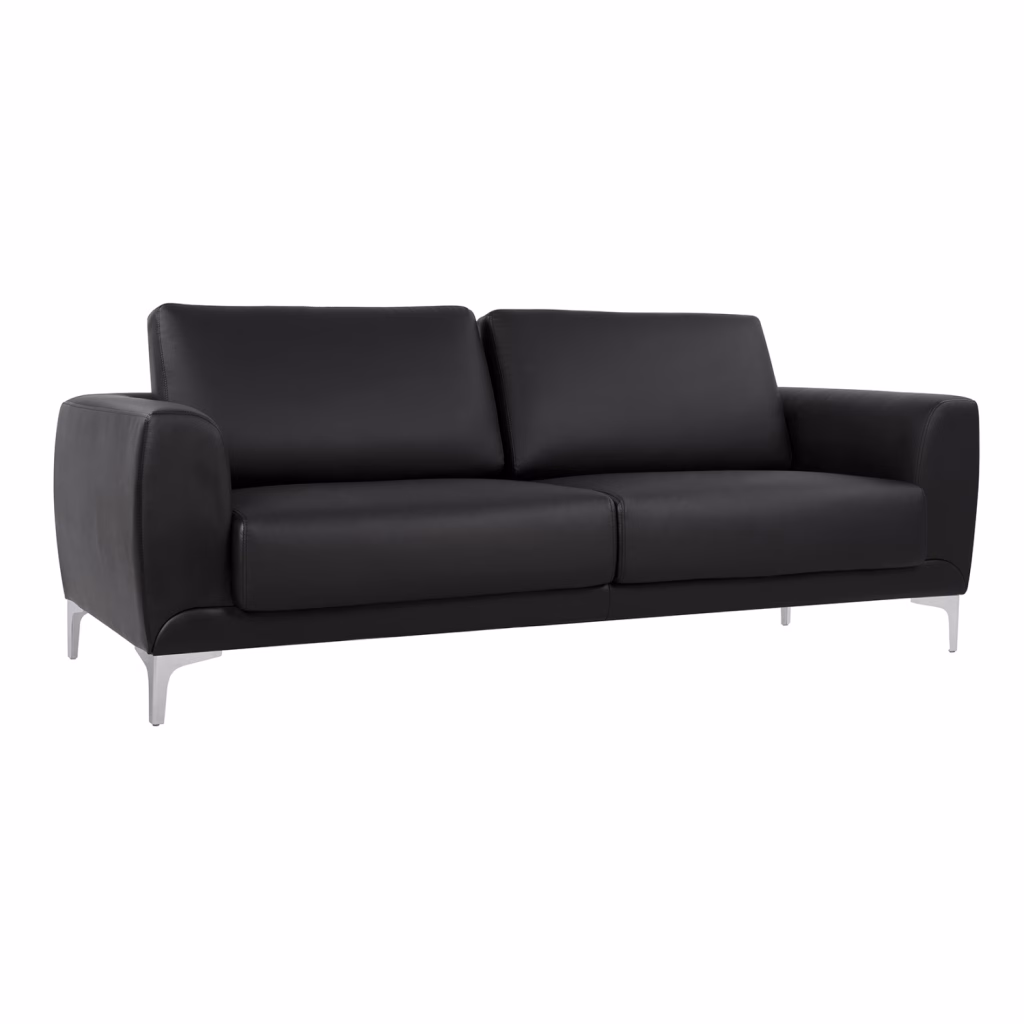 ΚΑΝΑΠΕΣ 3ΘΕΣΙΟΣ KENZIE HM3121.31 ΜΕ ΜΑΥΡΟ PU 190x81x81 εκ.