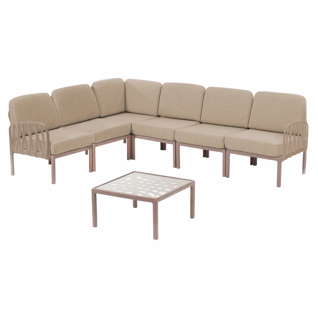 ΚΑΝΑΠΕΣ ΓΩΝΙΑ ΜΕ ΤΡΑΠΕΖΙ ΕΞ. ΧΩΡΟΥ ΠΟΛΥΠΡΟΠΥΛΕΝΙΟΥ ΚΑΠΟΥΤΣΙΝΟ-ΜΠΕΖ HM5931.02