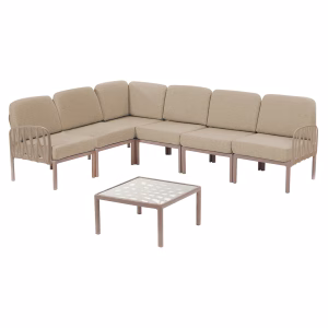 ΚΑΝΑΠΕΣ ΓΩΝΙΑ ΜΕ ΤΡΑΠΕΖΙ ΕΞ. ΧΩΡΟΥ ΠΟΛΥΠΡΟΠΥΛΕΝΙΟΥ ΚΑΠΟΥΤΣΙΝΟ-ΜΠΕΖ HM5931.02