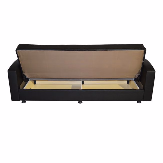 ΚΑΝΑΠΕΣ ΚΡΕΒΑΤΙ 3ΘΕΣΙΟΣ DIMOS ΜΕ ΤΕΧΝΟΔΕΡΜΑ ΜΑΥΡΟ HM3031.02 220x80x95 εκ. - Image 3