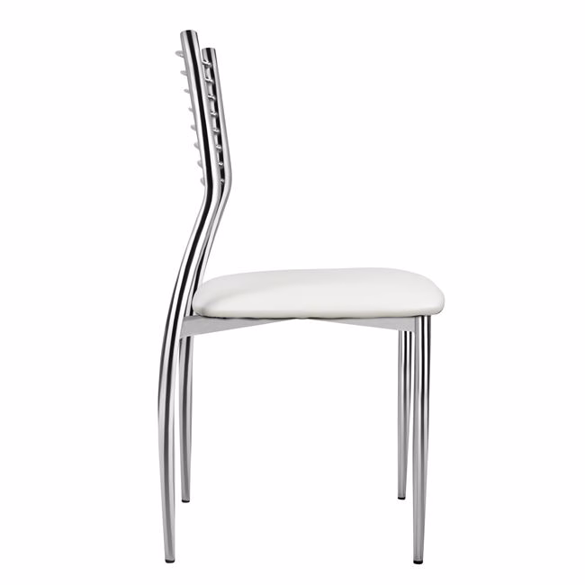 ΚΑΡΕΚΛΑ ELVIRA HM0025.01 ΜΕ ΚΑΘΙΣΜΑ ΑΠΟ ΛΕΥΚΟ PU 40X44X83 εκ - Image 3