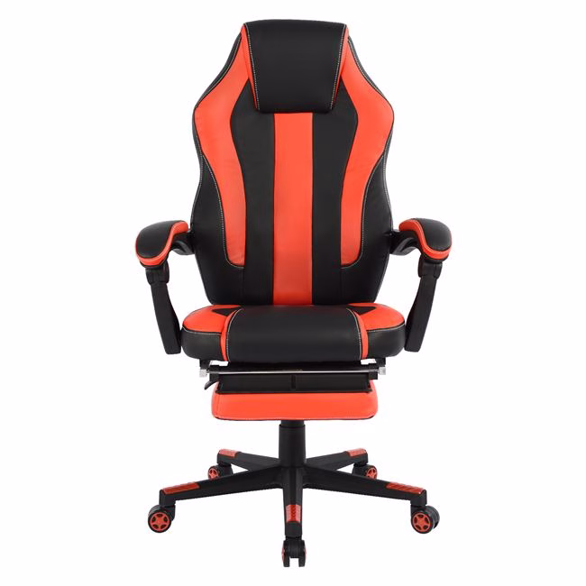 ΚΑΡΕΚΛΑ ΓΡΑΦΕΙΟΥ GAMING HM1064.01 SPEED ΜΑΥΡΟ ΚΟΚΚΙΝΟ & ΥΠΟΠΟΔΙΟ 72x76,5x123,5 cm - Image 3