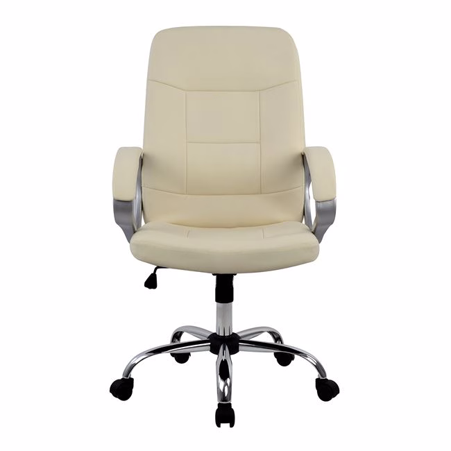 ΚΑΡΕΚΛΑ ΓΡΑΦΕΙΟΥ HM1024.08 ΕΚΡΟΥ IVERN ΜΕ ΠΟΔΙ ΧΡΩΜΙΟΥ 64x55x120 εκ. - Image 3