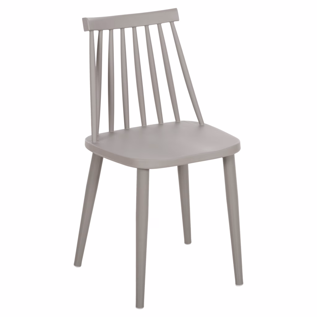 ΚΑΡΕΚΛΑ ΤΡΑΠΕΖΑΡΙΑΣ HM8052.22 VANESSA ΓΚΡΙ ΜΕ ΜΕΤΑΛΛΙΚΑ ΠΟΔΙΑ 42,5x44x81Υ εκ.