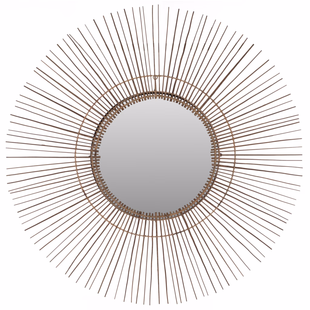 ΚΑΘΡΕΠΤΗΣ ΤΟΙΧΟΥ ΣΤΡΟΓΓΥΛΟΣ ΜΕ STICKS ΚΟΚΟΦΟΙΝΙΚΑ ΣΕ ΦΥΣΙΚΟ 120x4x120Yεκ.HM7732