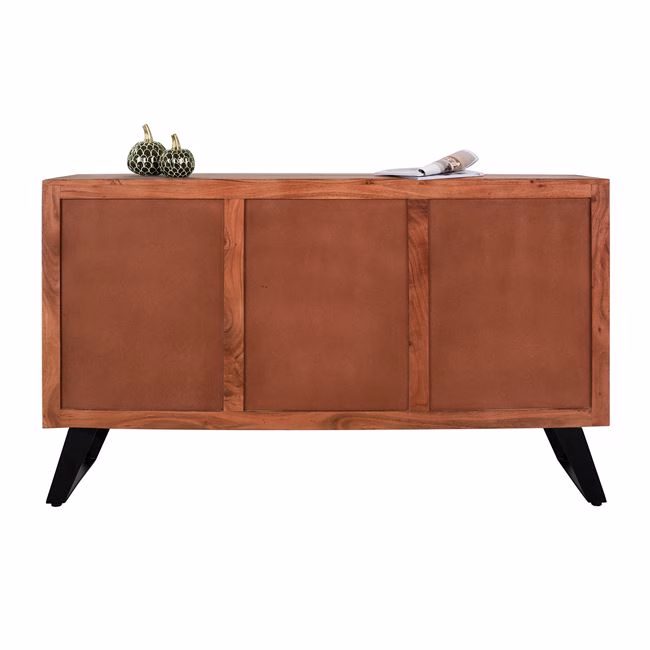 ΜΠΟΥΦΕΣ ALICIA ΑΠΟ ΜΑΣΙΦ ΞΥΛΟ ΑΚΑΚΙΑΣ ΦΥΣΙΚΟ 148Χ43,5Χ86Υεκ.HM8173 - Image 5