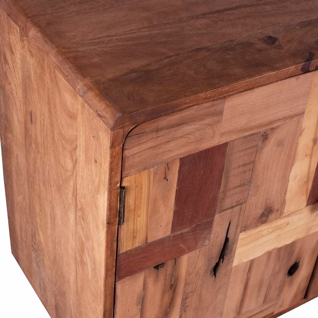 ΜΠΟΥΦΕΣ HM8382 JAIDA ΑΠΟ ΞΥΛΟ MANGO & ΜΕΤΑΛΛΙΚΑ ΠΟΔΙΑ 140Χ40Χ80ΕΚ - Image 5