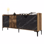 ΜΠΟΥΦΕΣ ΜΕΛΑΜΙΝΗΣ ΚΑΡΥΔΙ ΜΕ ΟΨΗ ΜΑΥΡΟΥ ΜΑΡΜΑΡΟΥ HM9433.03  180x35x78Υ εκ.