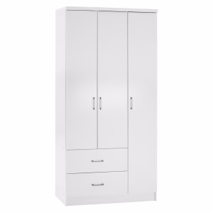 ΝΤΟΥΛΑΠΑ 3ΦΥΛΛΗ ME 2 ΣΥΡΤΑΡΙΑ CAESAR HM340.05 ΛΕΥΚΗ 89x42,5x181 εκ.