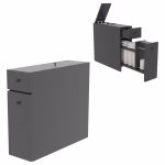 ΝΤΟΥΛΑΠΙ ΜΠΑΝΙΟΥ ΑΝΘΡΑΚΙ ΜΕΛΑΜΙΝΗ 19x60x55Υεκ.HM9424.01