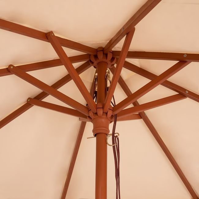 ΟΜΠΡΕΛΑ ΕΠΑΓΓΕΛΜΑΤΙΚΗ WALLER Φ2.30X2,50Y ΜΕ ΞΥΛΙΝΟ ΣΚΕΛΕΤΟ HM6021 ΜΠΕΖ - Image 4