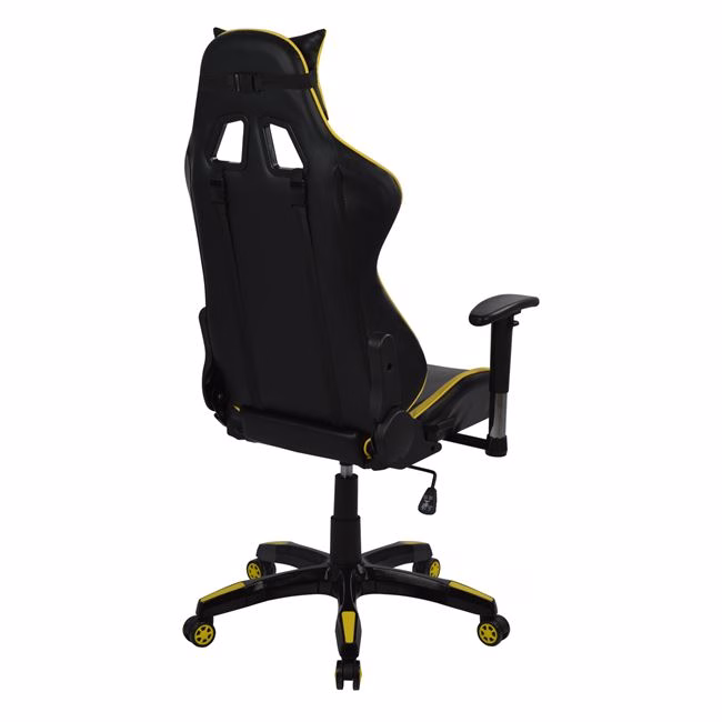 ΠΟΛΥΘΡΟΝΑ GAMING ZAYN HM1056.11 ΜΑΥΡΟ-ΚΙΤΡΙΝΟ PU 67x70x134 εκ. - Image 6