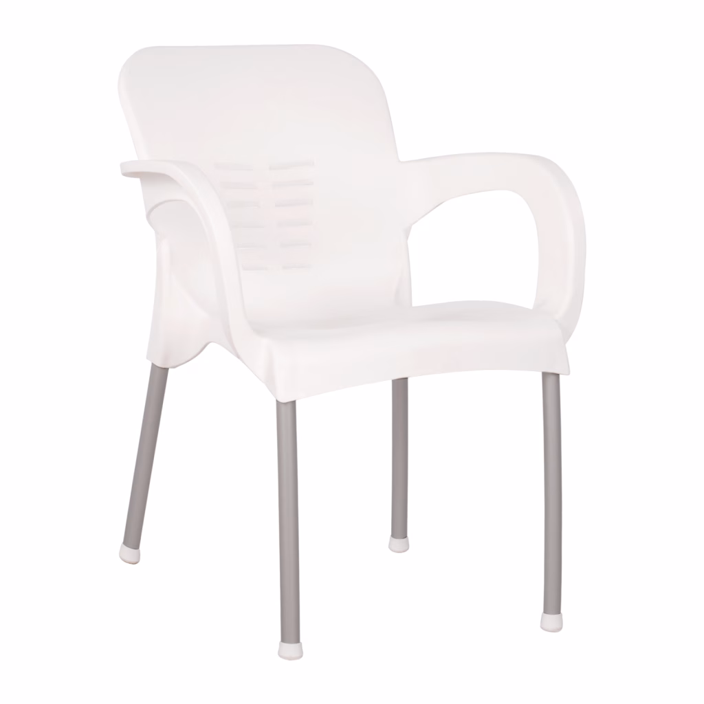 ΠΟΛΥΘΡΟΝΑ ΠΟΛΥΠΡΟΠΥΛΕΝΙΟΥ KAREK HM5592.01 ΛΕΥΚΟ ΧΡΩΜΑ ΜΕ ΠΟΔΙ ΑΛΟΥΜΙΝΙΟΥ 59x58x81Y