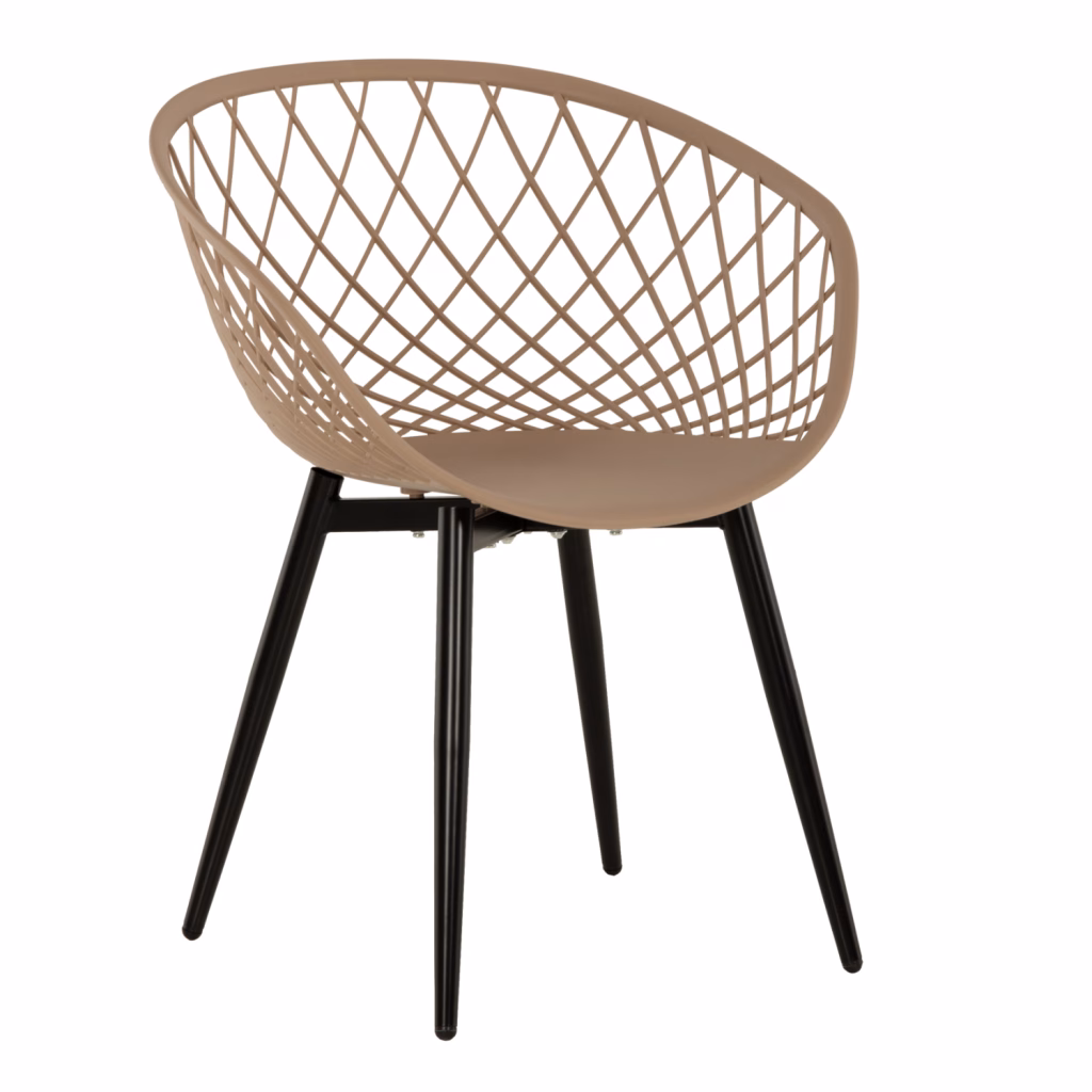 ΠΟΛΥΘΡΟΝΑ ΠΟΛΥΠΡΟΠΥΛΕΝΙΟΥ ΚΑΠΟΥΤΣΙΝΟ-ΜΑΥΡΑ ΜΕΤΑΛΛΙΚΑ ΠΟΔΙΑ ARIADNE HM8001.23 63x56x80Υεκ.