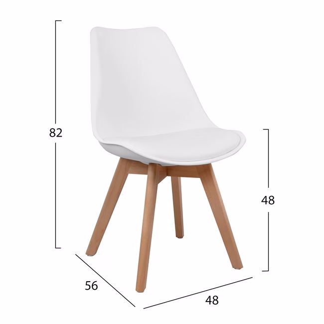 ΣΕΤ 5ΤΜΧ ΤΡΑΠΕΖΙ MINIMAL ΜΑΥΡΟ & VEGAS ΛΕΥΚΕΣ HM10601 80x80x74 cm. - Image 3