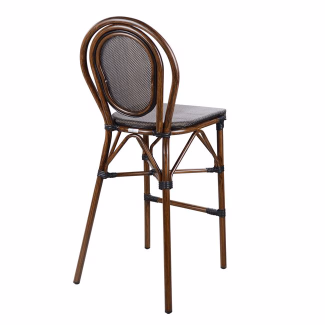 ΣΚΑΜΠΩ ΑΛΟΥΜΙΝΙΟΥ GIDEON BAMBOO LOOK ΚΑΦΕ ΜΕ TEXTLINE HM5059 47x61x115 εκ - Image 4