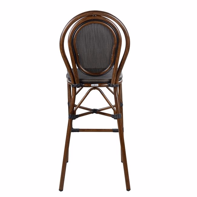 ΣΚΑΜΠΩ ΑΛΟΥΜΙΝΙΟΥ GIDEON BAMBOO LOOK ΚΑΦΕ ΜΕ TEXTLINE HM5059 47x61x115 εκ - Image 5