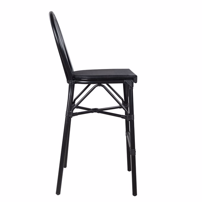 ΣΚΑΜΠΩ ΑΛΟΥΜΙΝΙΟΥ AZARIA BAMBOO LOOK ΜΑΥΡΟ ΜΕ TEXTLINE HM5060 47x61x115 εκ. - Image 3