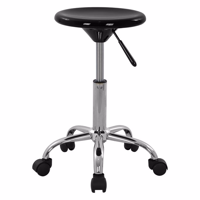 ΣΚΑΜΠΩ ANNY HM207 ΧΑΜΗΛΟ ΜΑΥΡΟ ΜΕ ΑΜΟΡΤΙΣΕΡ ΚΑΙ ΡΟΔΕΣ Φ32Χ57εκ - Image 3