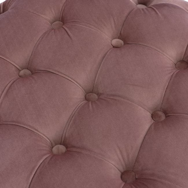 ΣΚΑΜΠΟ KASSIE ΣΑΠΙΟ ΜΗΛΟ ΒΕΛΟΥΔΟ ΤΥΠΟΥ CHESTERFIELD HM8406.02 Φ60x43Υ εκ. - Image 3
