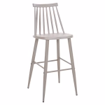 ΣΚΑΜΠΟ ΜΠΑΡ ΨΗΛΟ VANESSA HM8459.20 ΓΚΡΙ PP & ΓΚΡΙ ΜΕΤΑΛ.ΠΟΔΙΑ 47x48,5x107Υεκ.