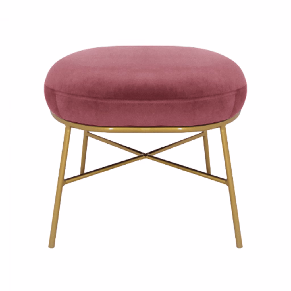 ΣΚΑΜΠΟ ΥΠΟΠΟΔΙΟ TRUDI HM8640.02 ΑΠΟ ΒΕΛΟΥΔΟ ΣΑΠΙΟ ΜΗΛΟ ΜΕ ΧΡΥΣΗ ΒΑΣΗ 44x52x38Υ εκ.