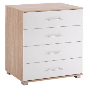 ΣΥΡΤΑΡΙΕΡΑ ΜΕΛΑΜΙΝΗΣ BRIANA HM2204.06 ME 4 ΣΥΡΤΑΡΙΑ SONAMA-ΛΕΥΚΟ 75x40x83Y εκ.