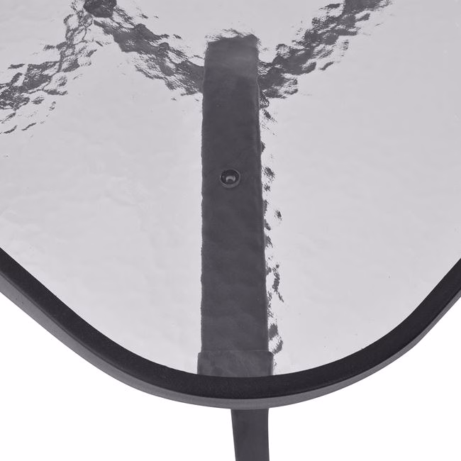 ΤΡΑΠΕΖΙ BRUNO 160Χ90Χ72Υεκ. ΜΕΤΑΛΛΙΚΟ ΓΚΡΙ ΜΕ ΓΥΑΛΙΝΗ ΕΠΙΦΑΝΕΙΑ HM5074.01 - Image 5