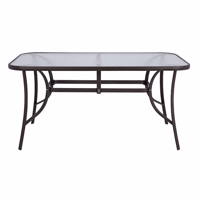 ΤΡΑΠΕΖΙ BRUNO 150X90Χ72Υεκ. ΚΑΦΕ ΜΕΤΑΛΛΙΚΟ ΜΕ ΓΥΑΛΙΝΗ ΕΠΙΦΑΝΕΙΑ HM5145.02 - Image 3