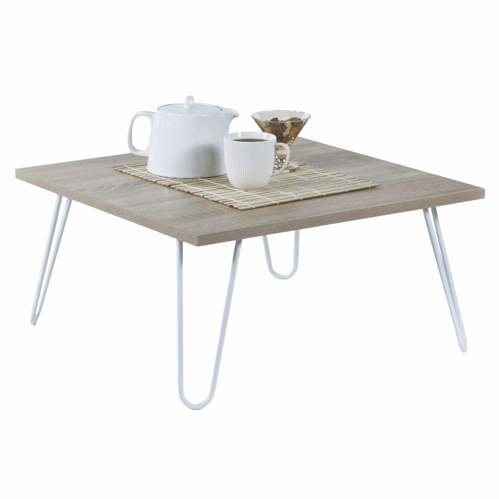 ΤΡΑΠΕΖΙ ΣΑΛΟΝΙΟΥ DIANE HM9180.01 SONAMA ΛΕΥΚΟ 60x60x29Y εκ.