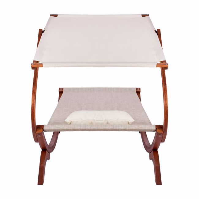 ΞΑΠΛΩΣΤΡΑ ΠΑΡΑΛΙΑΣ ΞΥΛΙΝΗ ΚΑΡΥΔΙ-ΜΠΕΖ ΜΕ ΣΚΙΑΣΤΡΟ COLBY HM5671.02 105X221X162Υ εκ. - Image 6